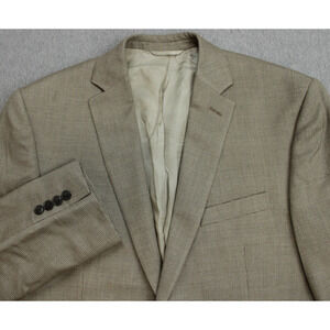 Calvin Klein Blazer Mens 40R Silk Wool 2 Buttons Single Breasted